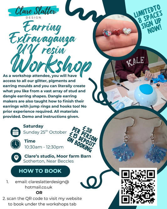 Earring Extravaganza- Moor Farm Barn, Sotherton, Beccles Sunday 25th October, 10:30am (£15 deposit, full cost £38)