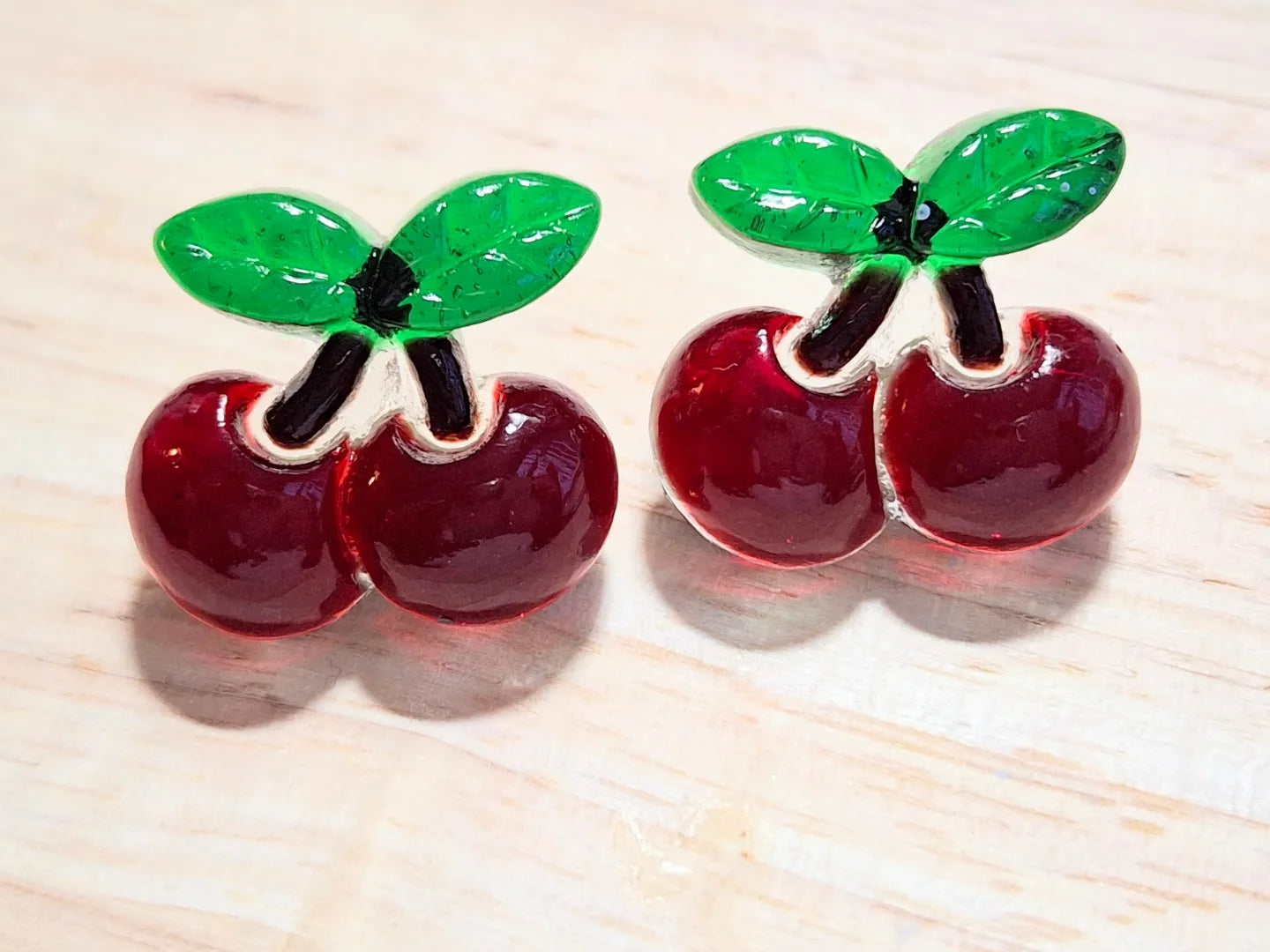 Cherry stud earrings