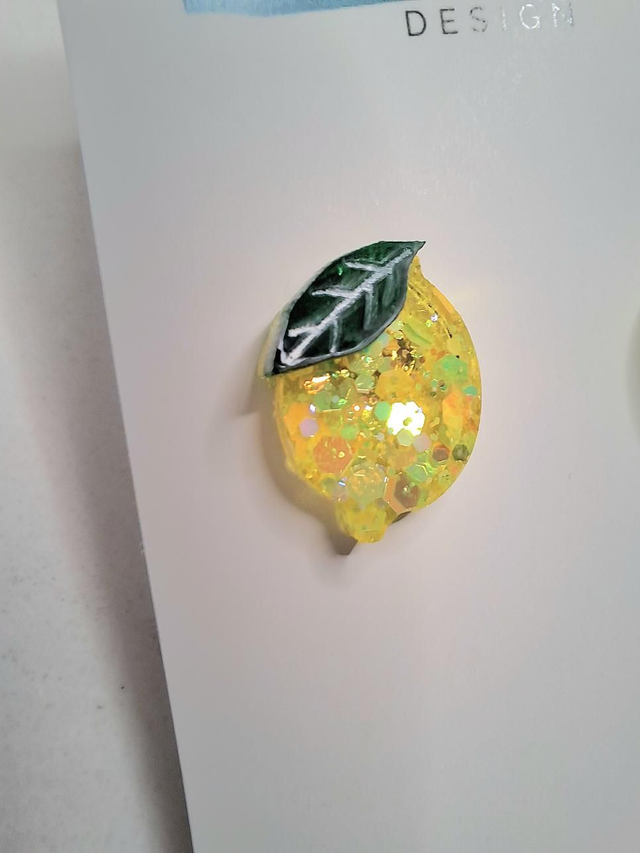 Lemon shape stud earrings