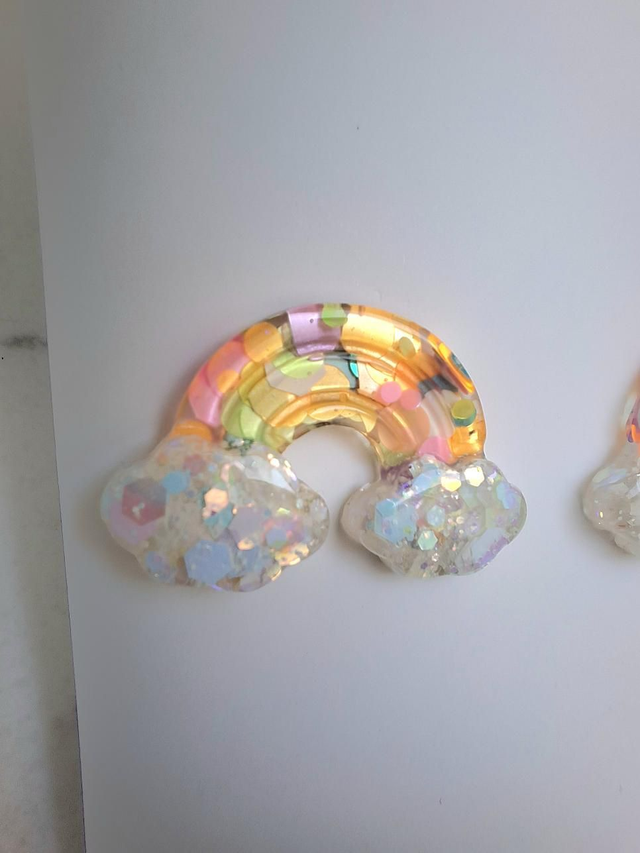 Rainbow stud earrings