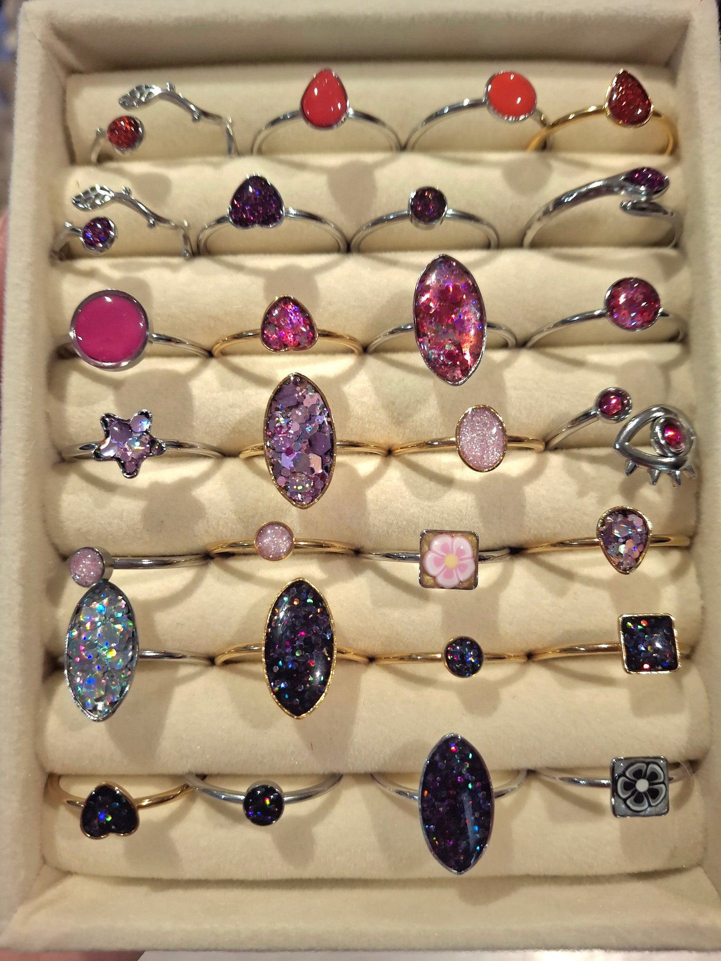 Stacking rings trio workshop-Paintbox Studio, Cleethorpes, 25th June (£15 deposit, full cost £36)
