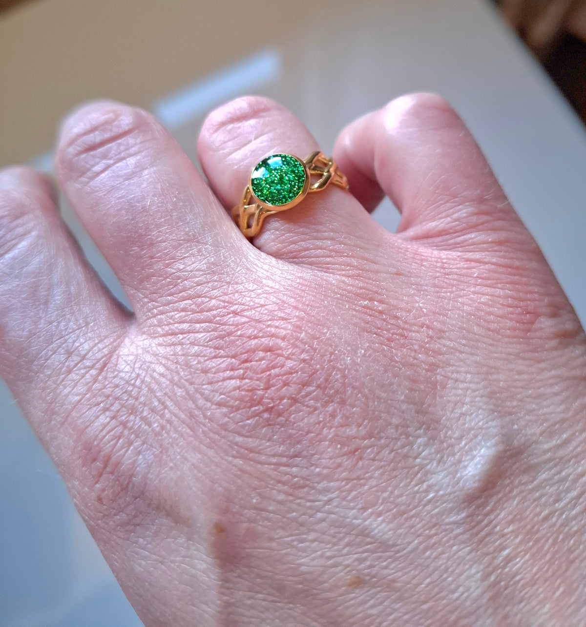 Adjustable stainless steel gorgeous celtic design ring