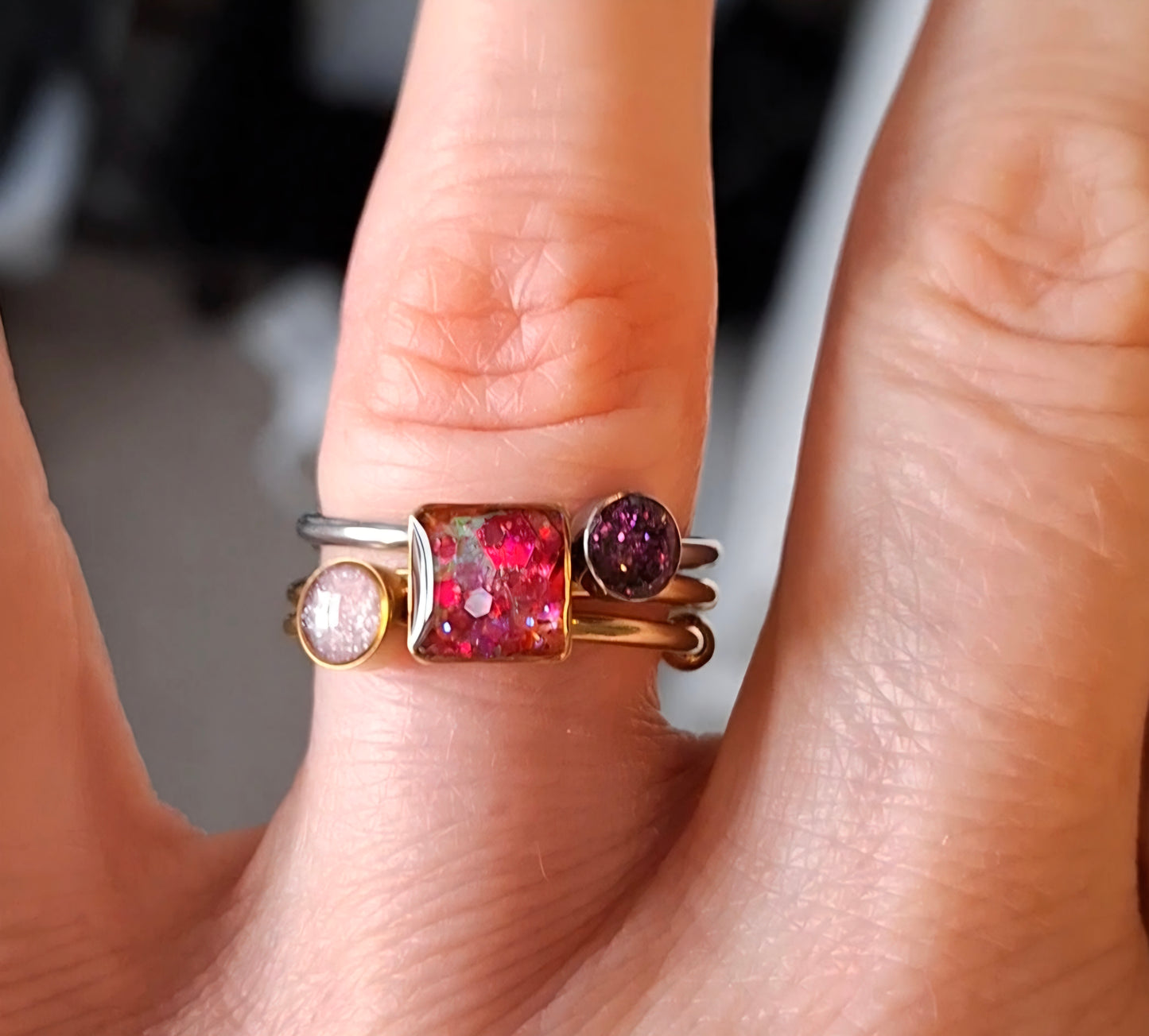 Stacking rings trio workshop-Paintbox Studio, Cleethorpes, 25th June (£15 deposit, full cost £36)