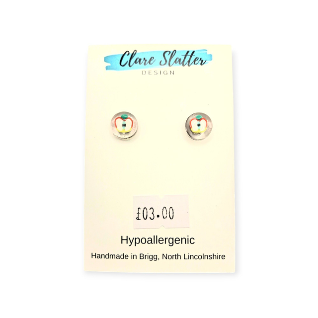 Small round apple studs