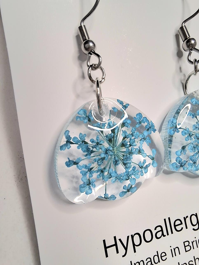 Resin flower starburst dangles