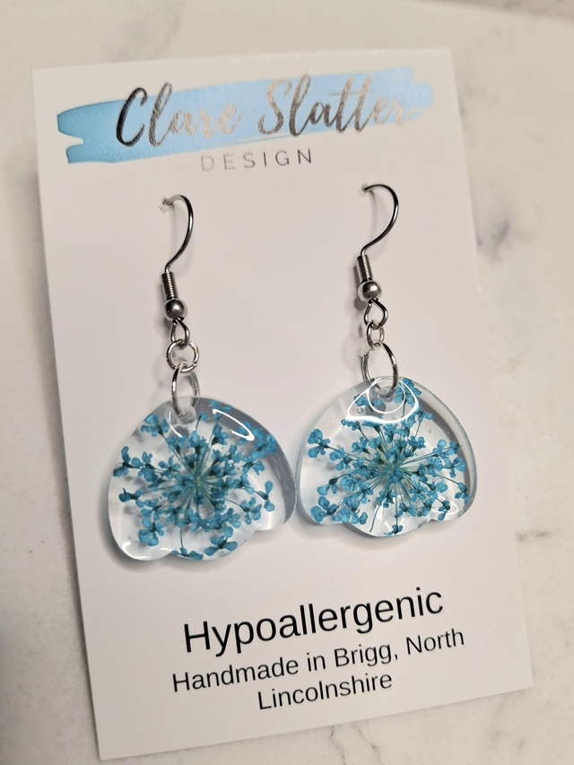 Resin flower starburst dangles