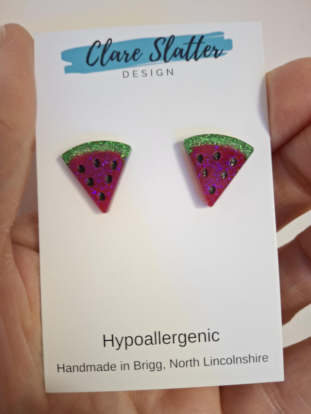 Watermelon fruit slice studs